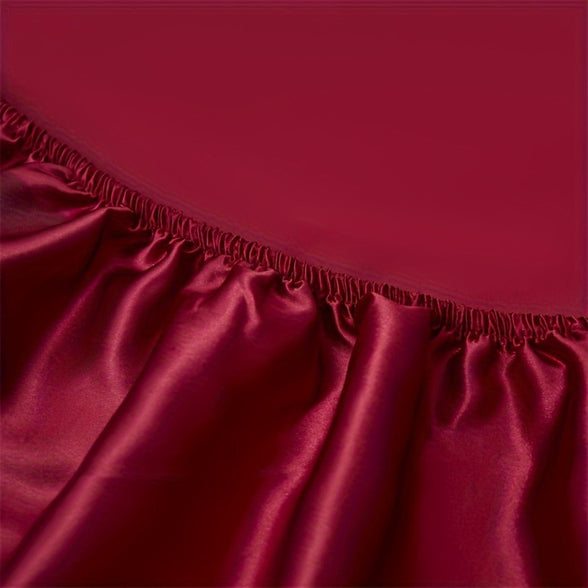 Luxurious Satin Fitted Sheet - Soft, Breathable