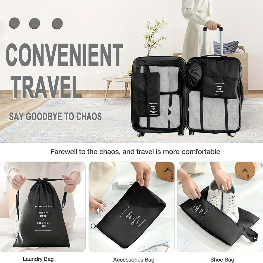 7-Piece Set: Lightweight and Wear-Resistant Luggage Storage Bags for Travel