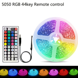 شريط إضاءة ليد 1-30 متر RGB 5050 شاشة تلفاز سطح المكتب بإضاءة خلفية متغير الألوان 44key الأشعة تحت الحمراء للتحكم عن بعد ديكور غرفة النوم USB DC5V موفر للطاقة إضاءة حفلات المهرجان إضاءة ليلية ليد (جهاز تحكم عن بعد يشمل بطارية)