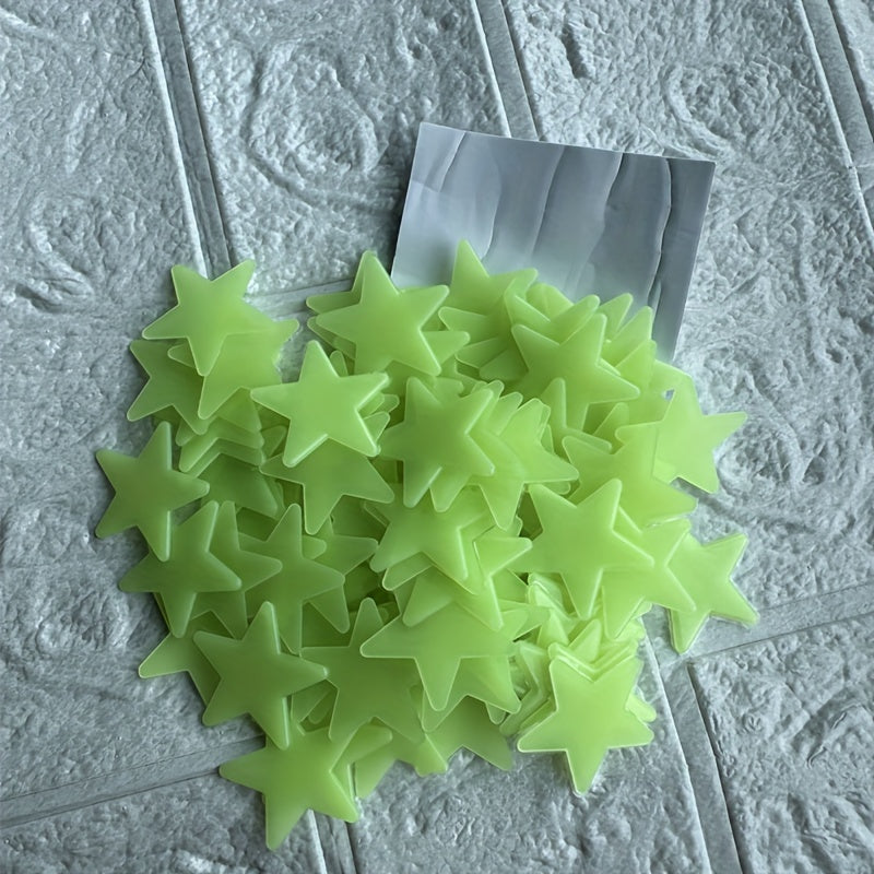 Glow in the Dark Star Stickers - 100 Pcs Self-Adhesive