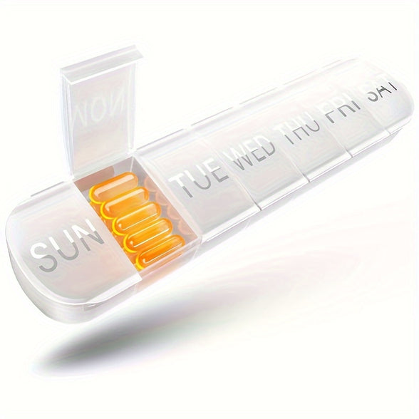 Portable 7-Day Medication Dispenser: Keep Your Vitamins Organized On-the-Go