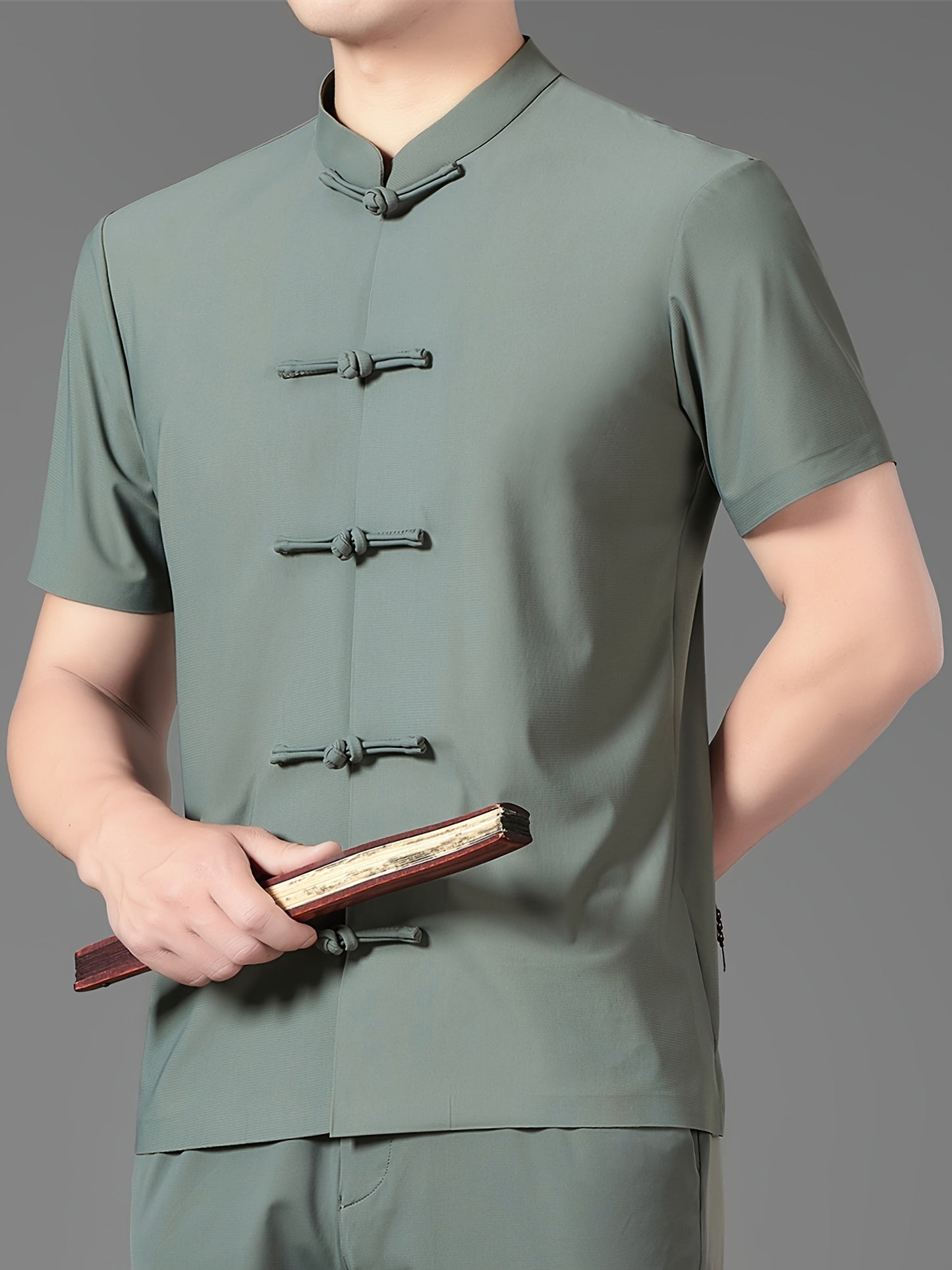 Chinese Traditional Style Men's Summer Tang Suit Shirt: Lightweight and Stylish Leisurewear