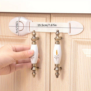 10pcs White Kids Safety Cabinet Locks