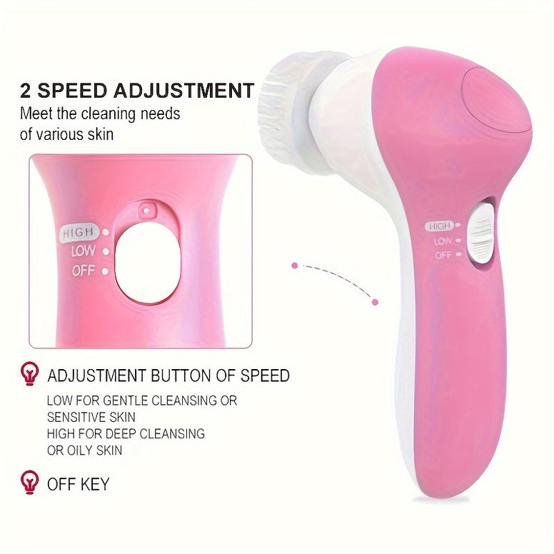 7-in-1 Electric Facial Cleanser: Multi-Functional Facial Brush and Body Massager