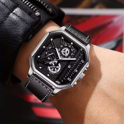 Rugged Style: Men's Casual Calendar Wrist Watch for Sport Enthusiasts