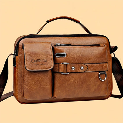 1pc Retro Business Shoulder Bag, Fashion Small Briefcase