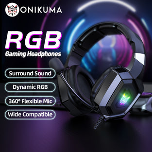 ONIKUMA K8: The Ultimate Gaming Headset with LED Lights and Surround Sound