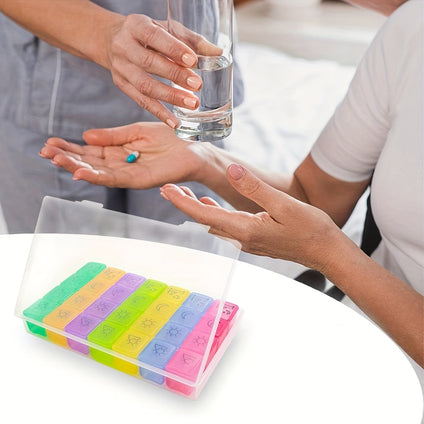 28-Compartment Travel Pill Organizer - Moisture-Proof