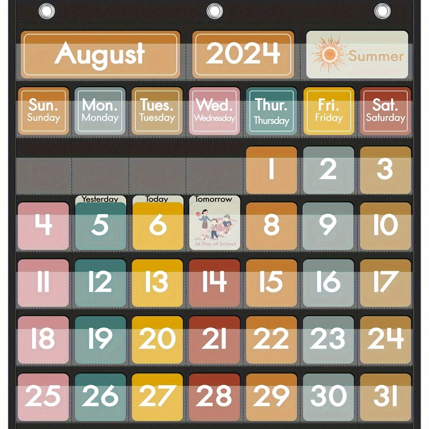 2024 Classroom Calendar Pocket Chart: Versatile Educational Organizer