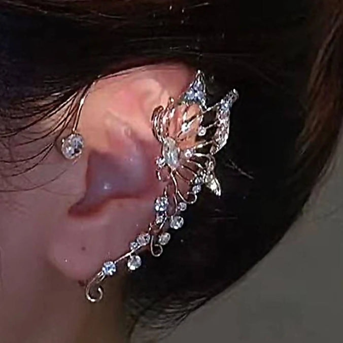 One piece rhinestone decor ear flap