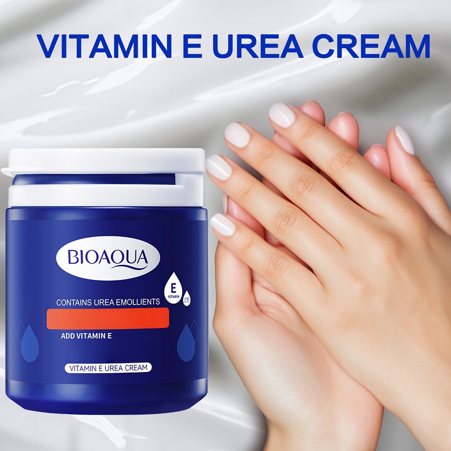 Moisturizing Vitamin E Urea Foot Cream for Softening and Smoothing Dry and Peeling Hands, Feet, and Body