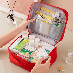 Macaron Color Extra Large Capacity Outdoor Portable Medicine Box: Ideal First Aid Storage Solution