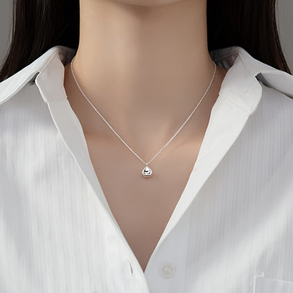 1pc Minimalist Literary Glossy Drop Golden Silvery Charm Necklace Women's Fashionable High-End Sense Exquisite Clavicle Chain Versatile Temperament Daily Wear Jewelry