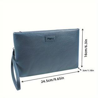 1pc Versatile PU Leather Clutch Bag, Fashion Multifunctional Long Wallet