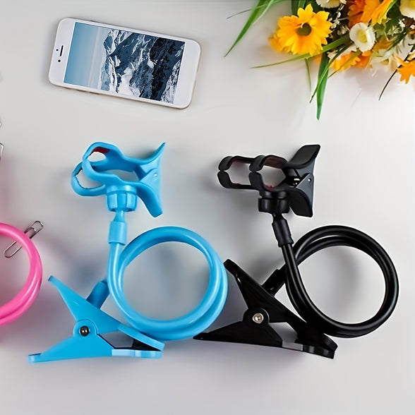 Flexible Lazy Bed & Desktop Stand Smartphone Holder - Clip Phone Mount Bracket for Hands-Free Viewing