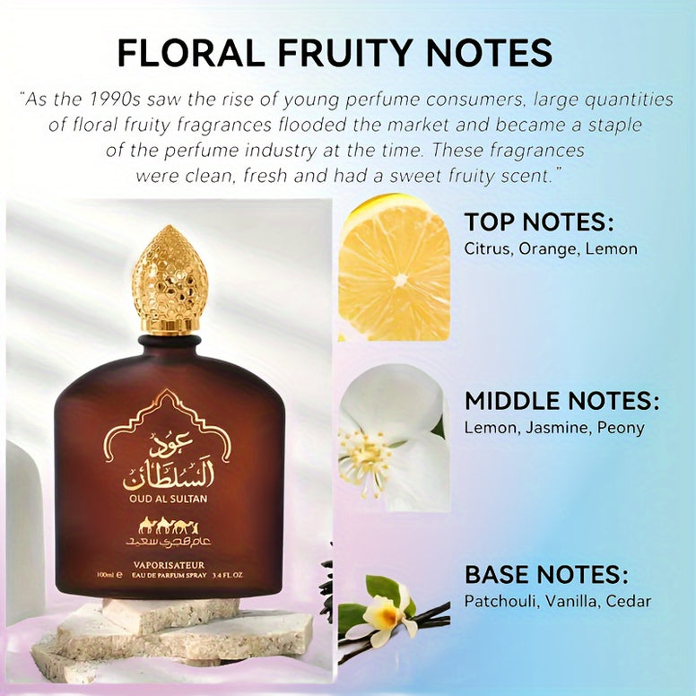 Sultan Oud Arabic Luxury Products from Dubai Long Lasting Home Fragrance Distinctive Scent Premium Arabic Aroma 100ML