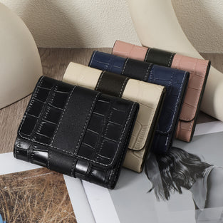 Niche Handbag, Fashionable Three Fold Short Wallet, Short Coin Wallet