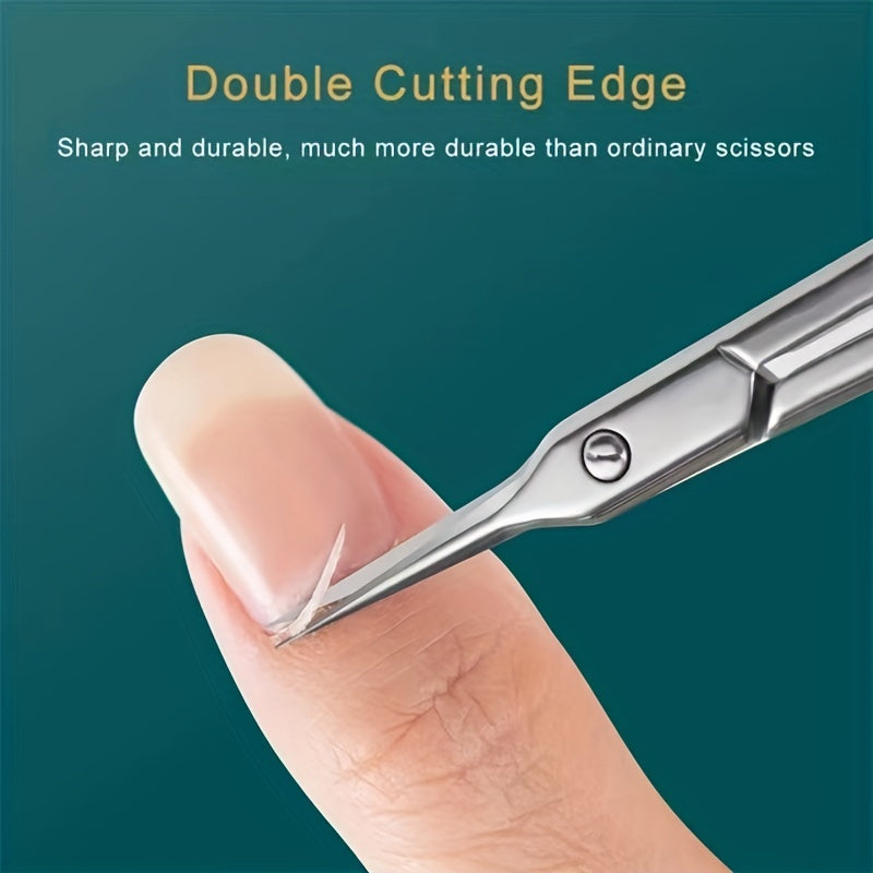 Stainless Steel Cuticle Scissors Sharp Curved Trimmer for Nail and Skin Care