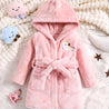 Flame Retardant Baby Winter Warm Hooded Bathrobe: Cozy Flannel Pajamas for Daily Comfort