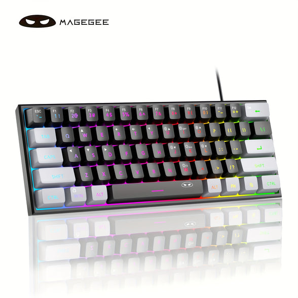 TS91 Mini 60 Gaming Office Keyboard: Waterproof, Compact, RGB Backlit