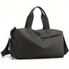 Waterproof Black Gym Bag with Shoe Compartment: The Perfect Casual Fitness and Weekend Travel Duffel Bag