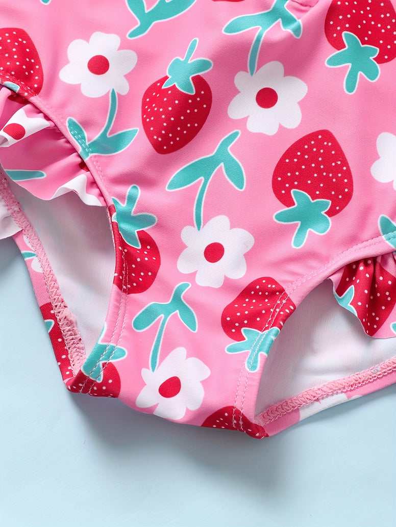 Adorable Patterned Swim Long Toddler Suit