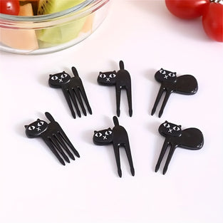 10pcs Disposable Fruit Forks, Creative Animals Style Fork, Desert Fork, Small Plastic Fork For Home Kitchen Restaurant Picnic Camping Party, Party Supplies, Bento Accessories, Tableware Stuff