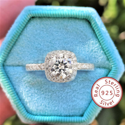 1ct Moissanite Promise Ring  Symbol of Beauty and Elegance