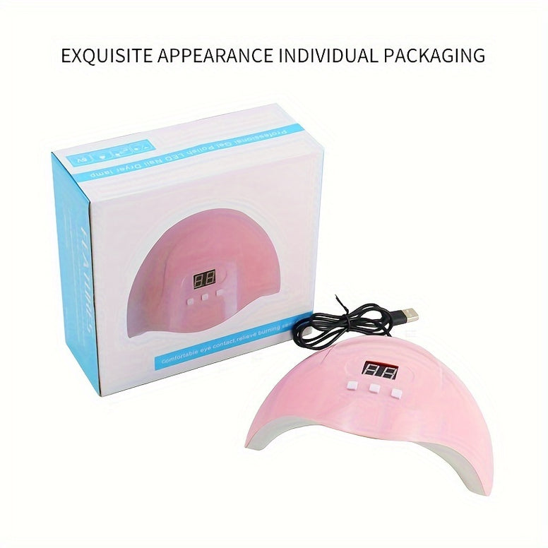 Professional UV Nail Dryer Quick Drying Gel Nail Lamp with 18 LED Beads and Timer Settings