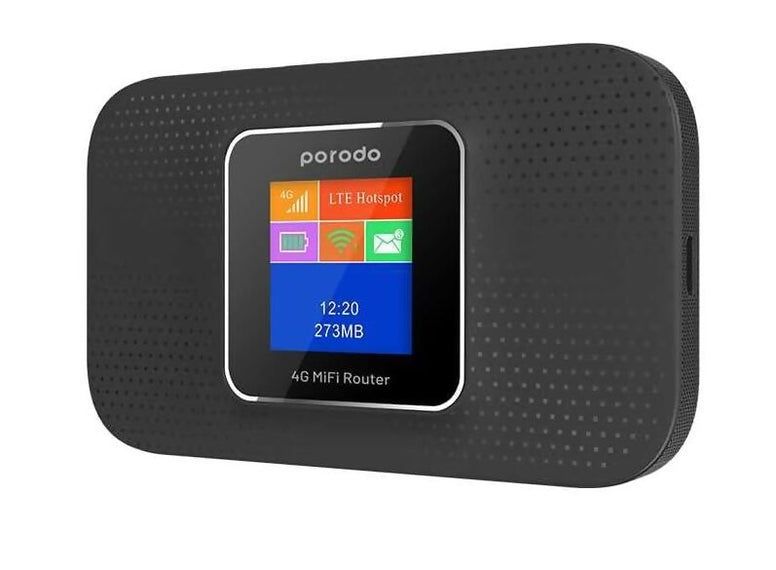 راوتر بورودو 4 جي إل تي إي 3 جي محمول عالي السرعة أسود |PORODO 4G/LTE HOME -OUTDOOR PORTABLE ROUTER