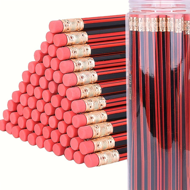 50-Pack Classic HB Wood Pencils with Erasers