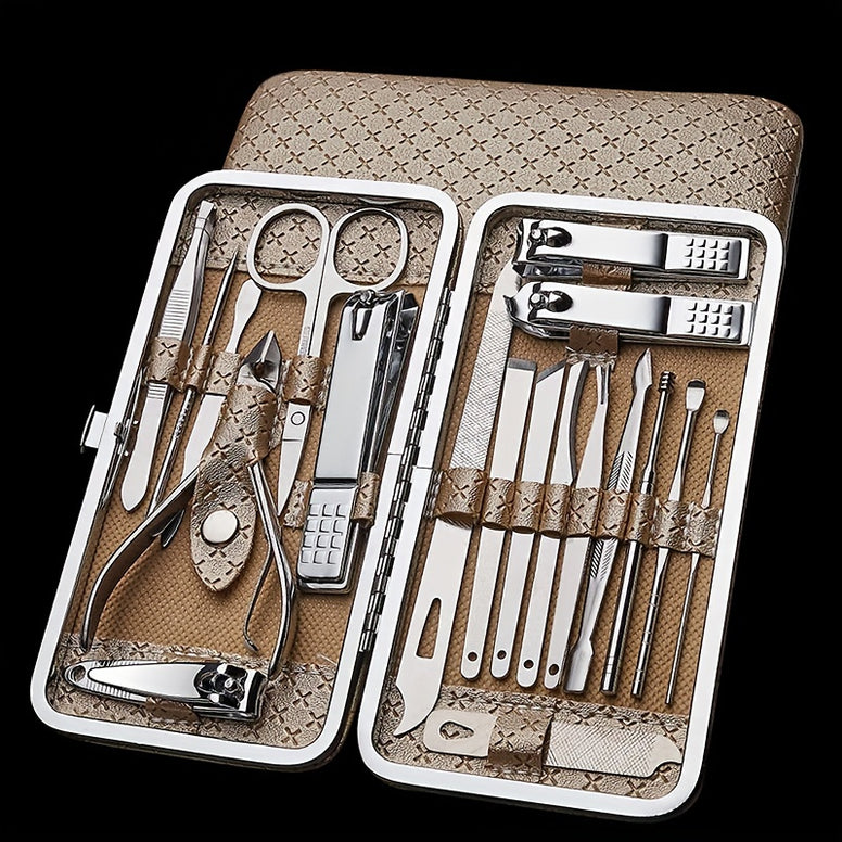 Complete Professional Manicure Pedicure Set All in One Grooming Kit for Salon Quality Nail Care