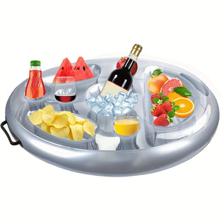 1pc Inflatable Cup Holder, Floating Drink Tray, For Pool Party, Water Fun