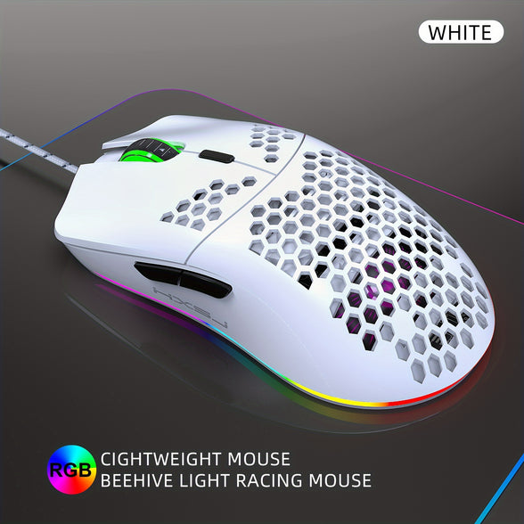 Compact 68-Key Mini RGB Keyboard and Cellular Gaming Mouse Set for Ultimate Gaming Experience on PC, PS4, and Laptop