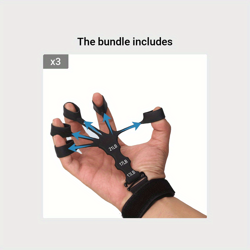 Silicone 5-Finger Trainer Hand Exerciser with Wristband: Perfect for Hand Stretching and Recovery Training