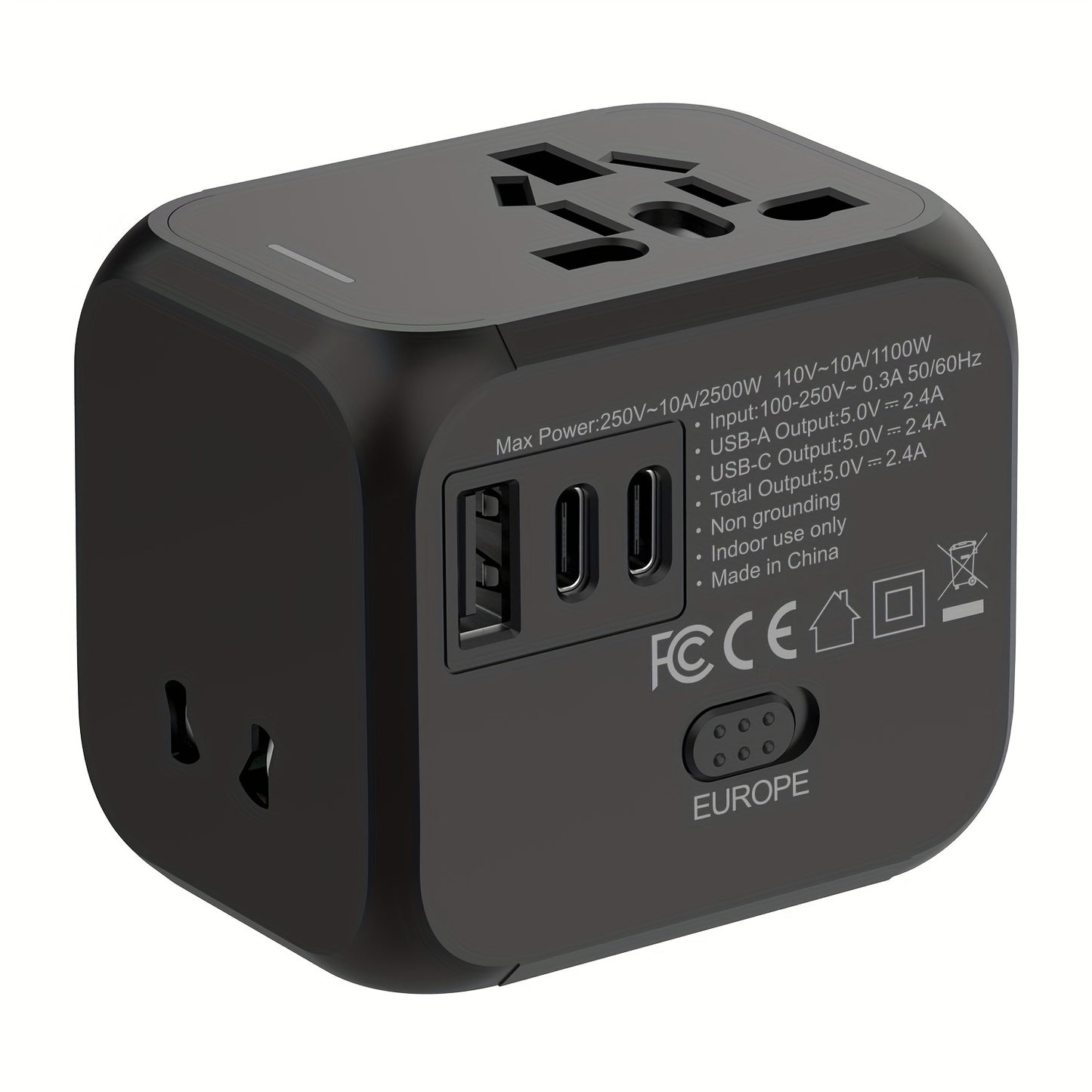 Universal Travel Adapter: Compact, Safe, and Versatile for Over 180 Countries