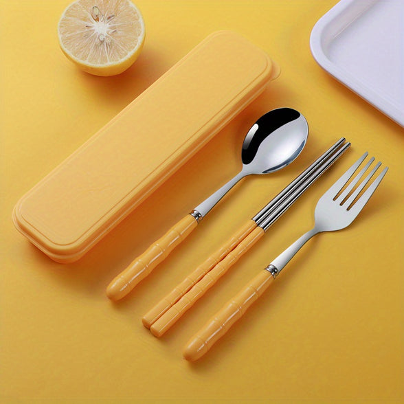 Eco-Friendly Steel Utensils Set: Reusable Spoon