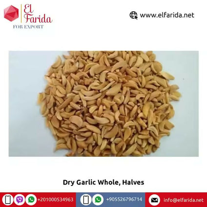 White and Yellow Dry Garlic Whole Halves