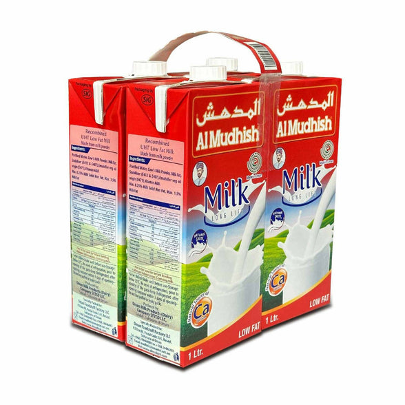 حليب المدهش قليل الدسم معقم بدرجة حرارة عالية 4 × 1 لتر