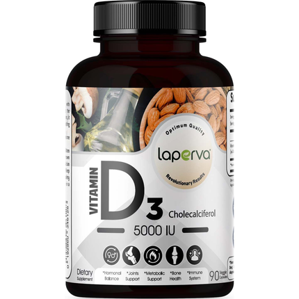 Laperva Vitamin D3 5000 IU Veggie Capsules 90 Capsules