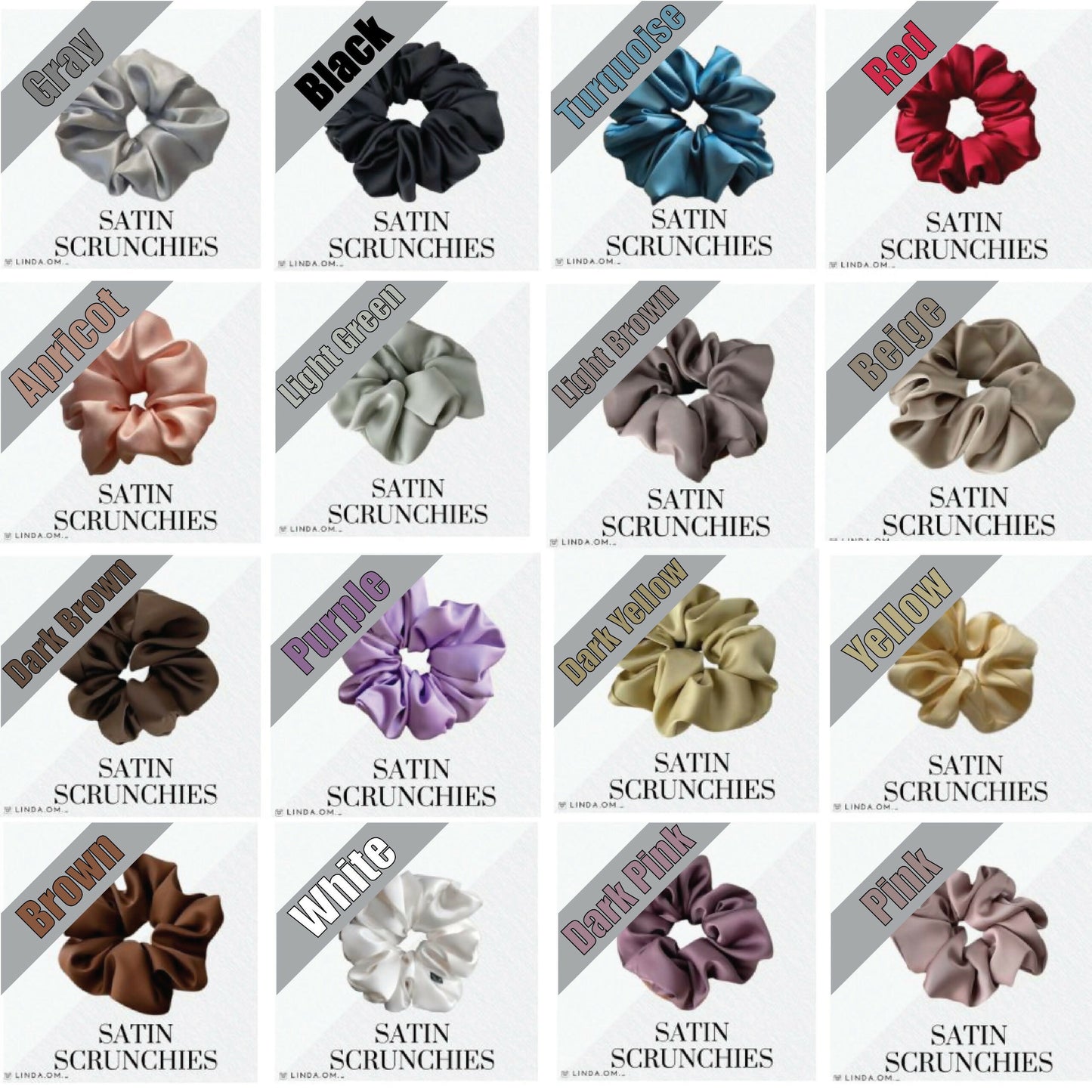 Satin hair ties