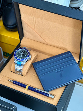 Quality Gift Box Wrist Watches with Purse and Pen