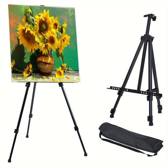 1pc Foldable And Portable Life Painting Thickened Iron Easel Tripod Adjustable Height From 7399 CmTo 15799cm Painting Board Rack Advertising Display Rack Triangular Fluorescent Panel Bracket Art Shelf