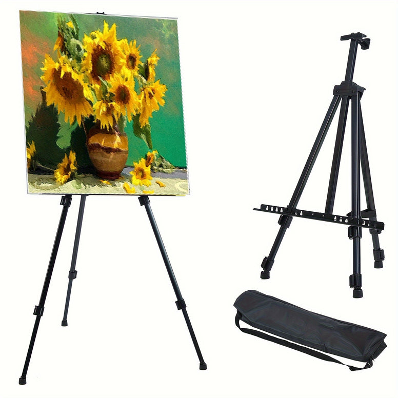 1pc Foldable And Portable Life Painting Thickened Iron Easel Tripod Adjustable Height From 7399 CmTo 15799cm Painting Board Rack Advertising Display Rack Triangular Fluorescent Panel Bracket Art Shelf