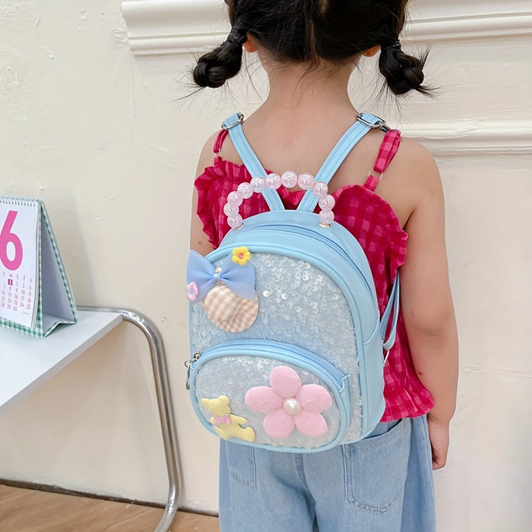 1pc Girls Small Travel Backpack Cute Cartoon Travel Backpack Small Mini Shopping Bag