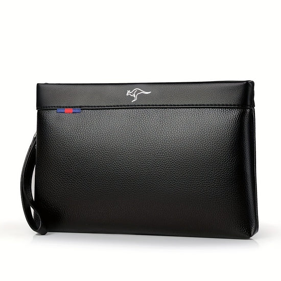 1pc Mens Clutch Bag Fashion Banquet Large Capacity Business Envelope Bag Soft Faux Leather Handbag