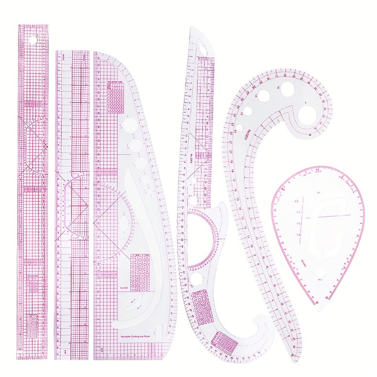 1 Set Sewing French Curve Ruler Measure Dressmaking Tailor Drawing Template Set Sewing Accessories