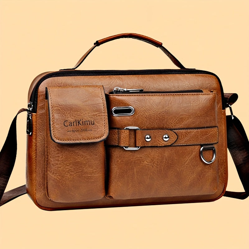 1pc Retro Business Shoulder Bag Fashion Small Briefcase
