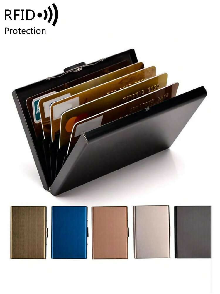 Miyin Credit Card Holder Metal Wallet Stainless Steel Credit Card Protector Credit Card Case Light Business Card Case....