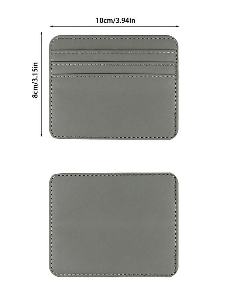 1Pcs Pu Leather Portable Slim Credit Card Holder, Mini Card Holder for Business Cards, Coins, Pass Cards....